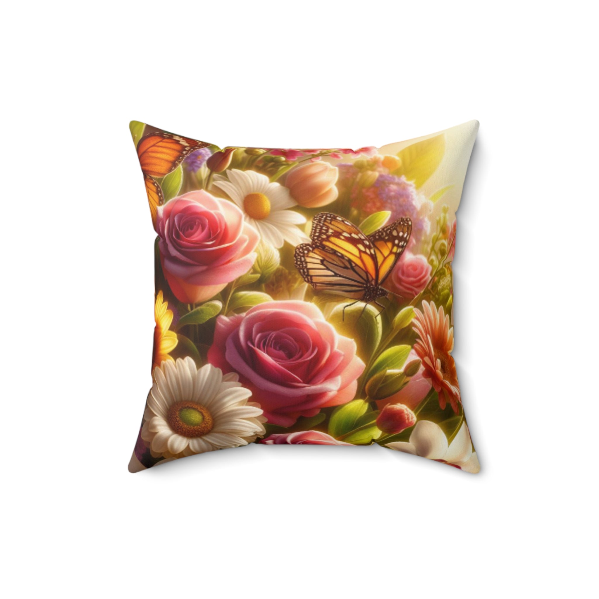Vintage Floral Butterfly Pillow - Cozy Home Decor Accent