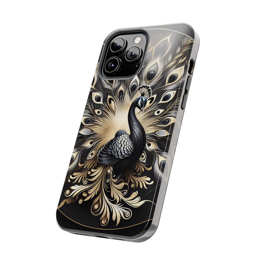 Elegant Peacock Tough Phone Case - Stylish and Durable Protection