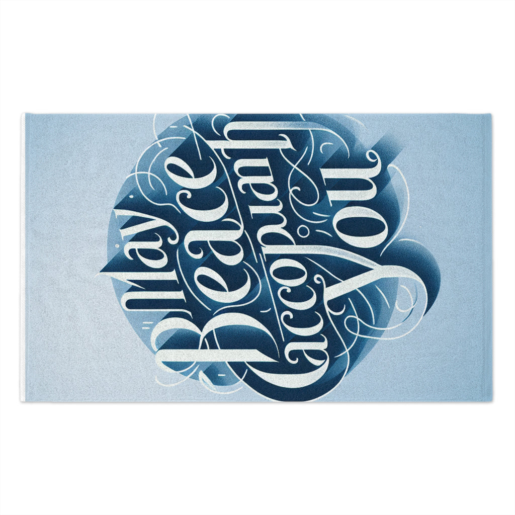 Inspirational Rally Towel - "May Peace Accompany You" - Perfect for Sports and Events