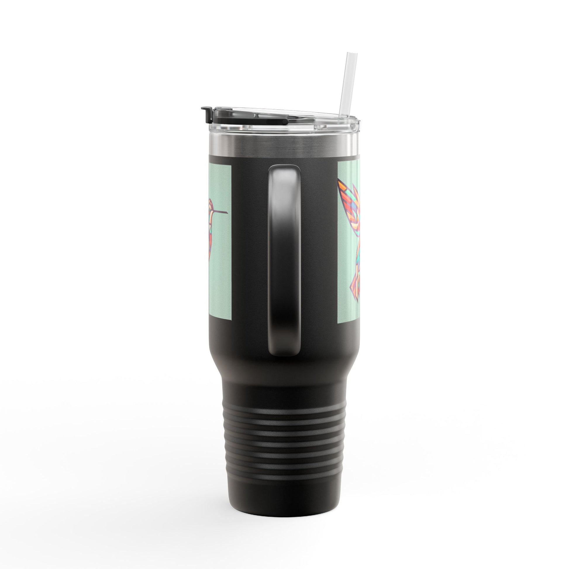 Colorful Hummingbird Insulated Travel Mug - 40oz Coffee Cup for Nature Lovers