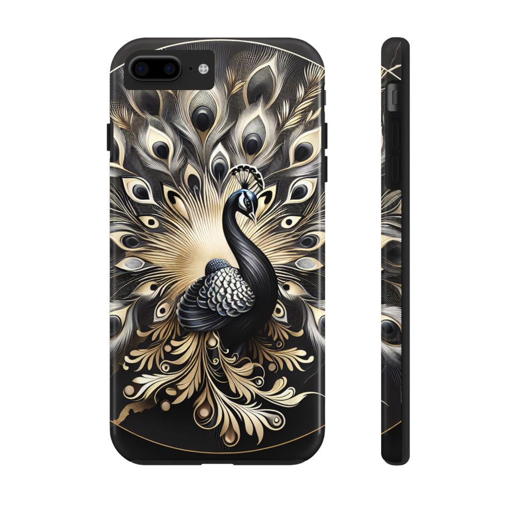 Elegant Peacock Tough Phone Case - Stylish and Durable Protection