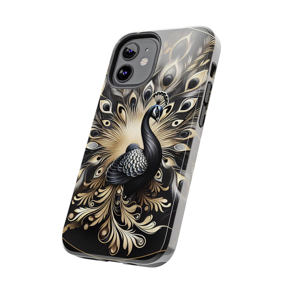 Elegant Peacock Tough Phone Case - Stylish and Durable Protection
