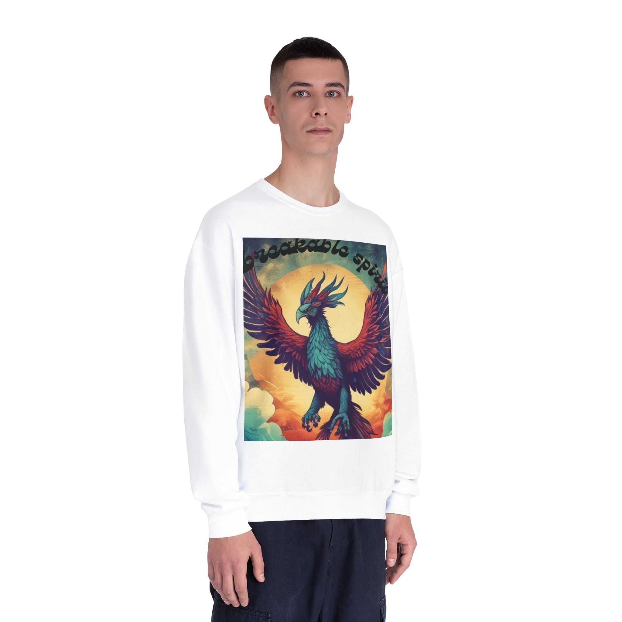 Unisex Phoenix Spirit Crewneck Sweatshirt - Bold Graphic Design