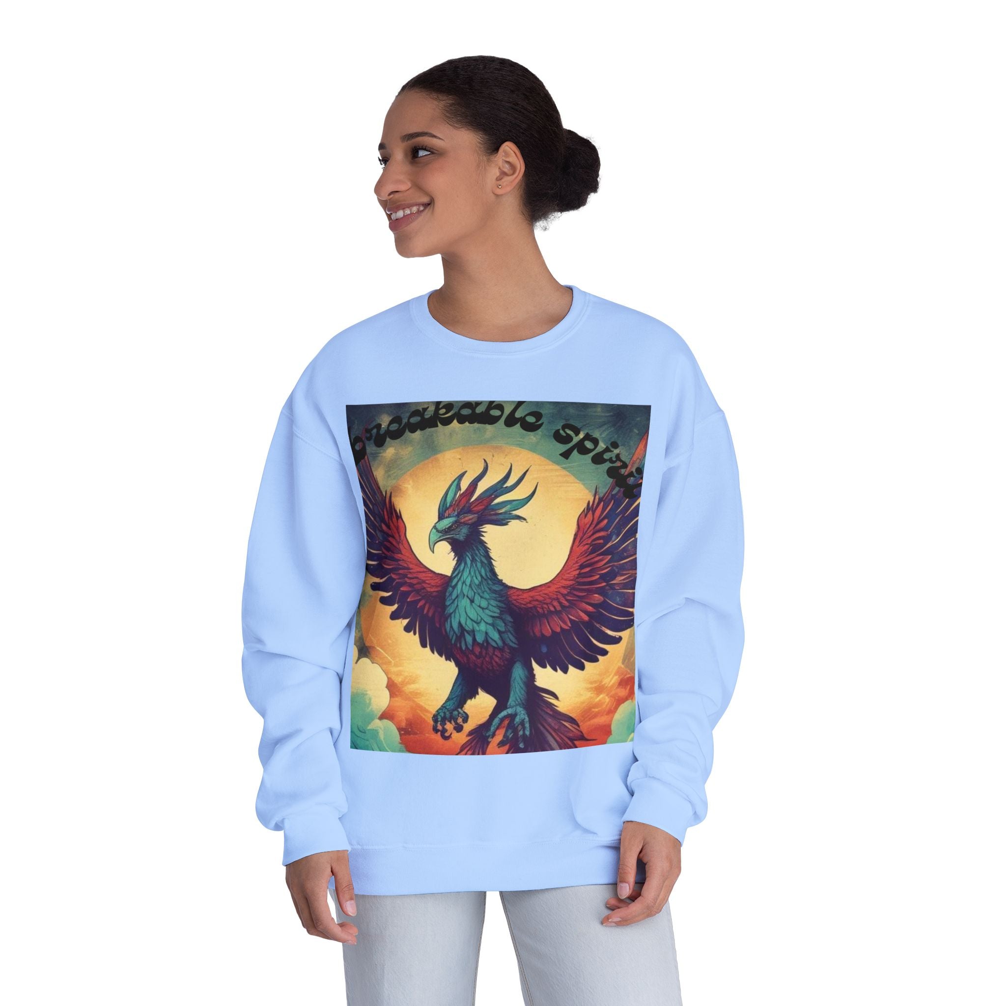 Unisex Phoenix Spirit Crewneck Sweatshirt - Bold Graphic Design