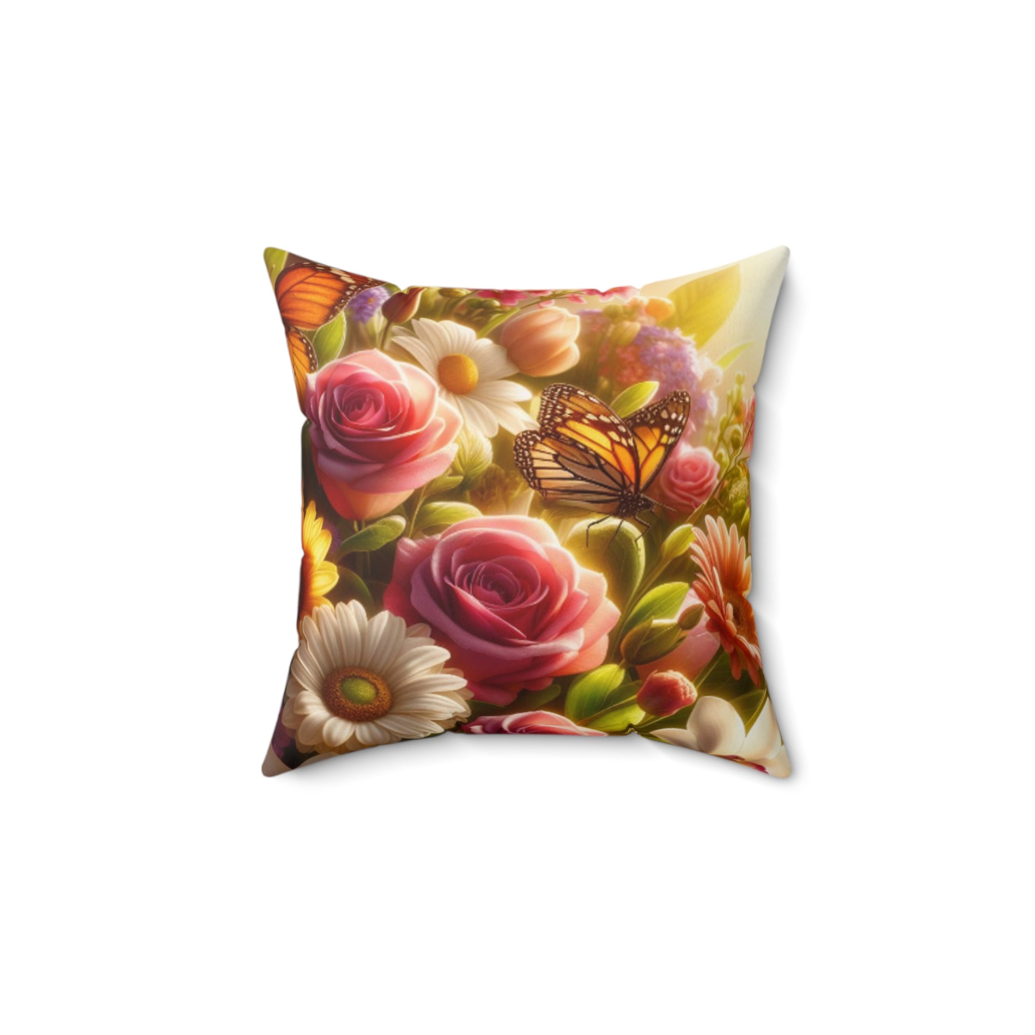 Vintage Floral Butterfly Pillow - Cozy Home Decor Accent