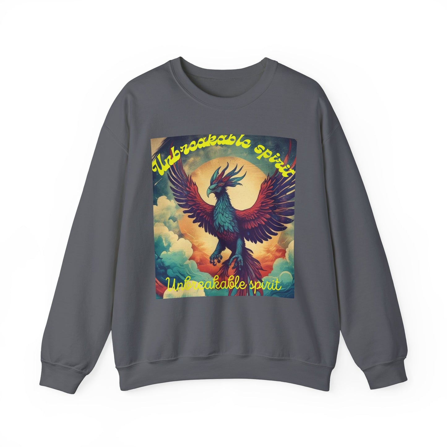 Unisex Heavy Blend Crewneck Sweatshirt - 'Unbreakable Spirit' Eagle Design