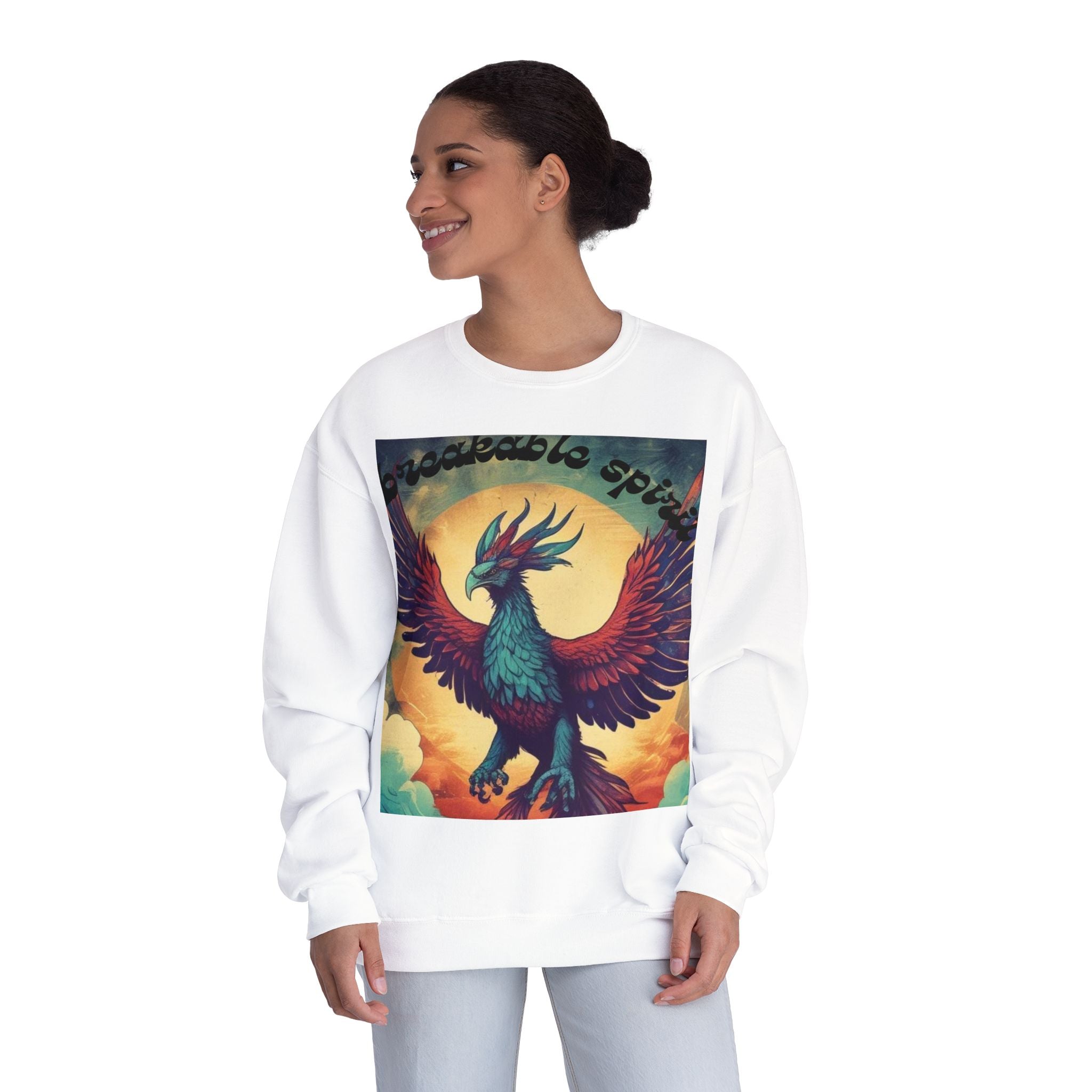 Unisex Phoenix Spirit Crewneck Sweatshirt - Bold Graphic Design