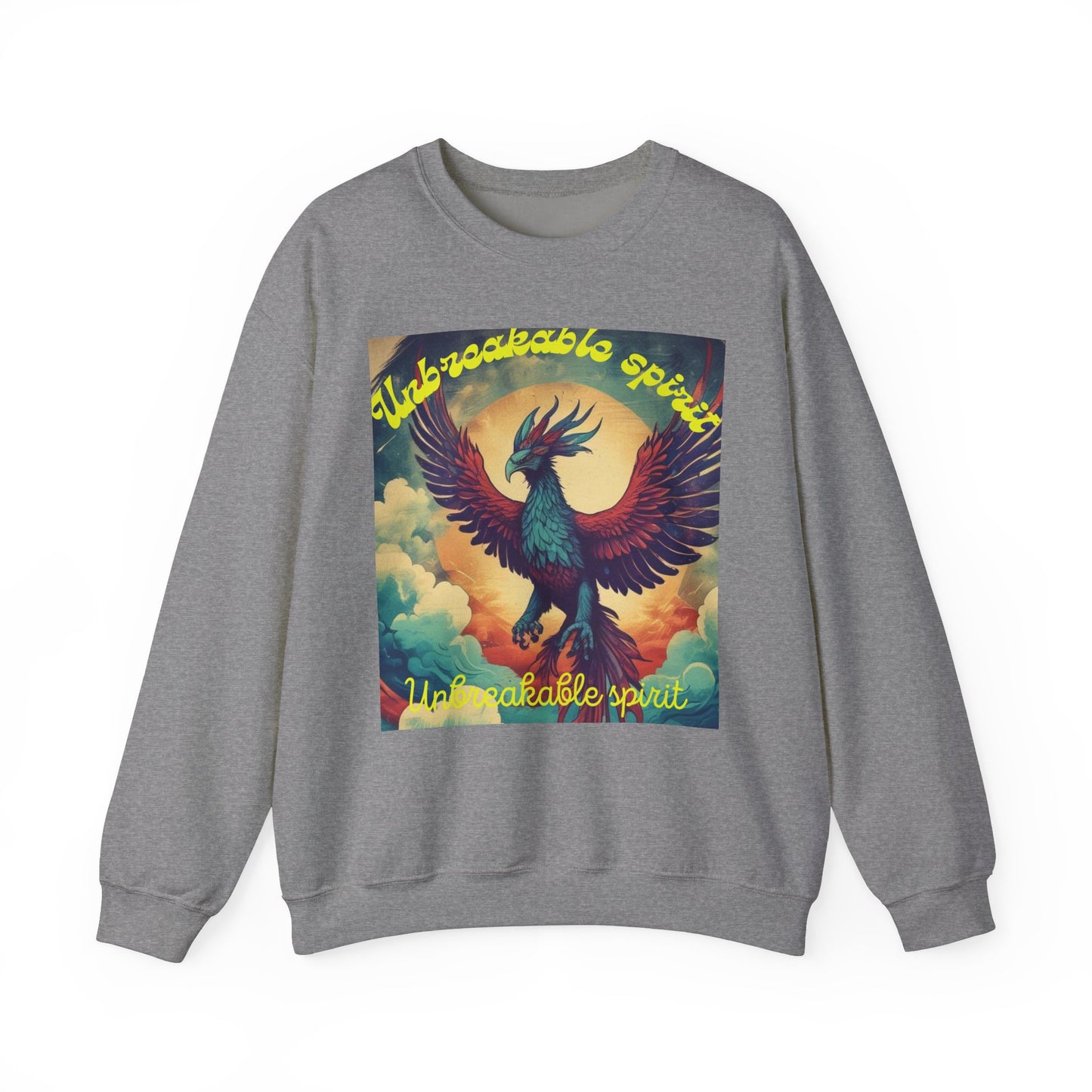 Unisex Heavy Blend Crewneck Sweatshirt - 'Unbreakable Spirit' Eagle Design