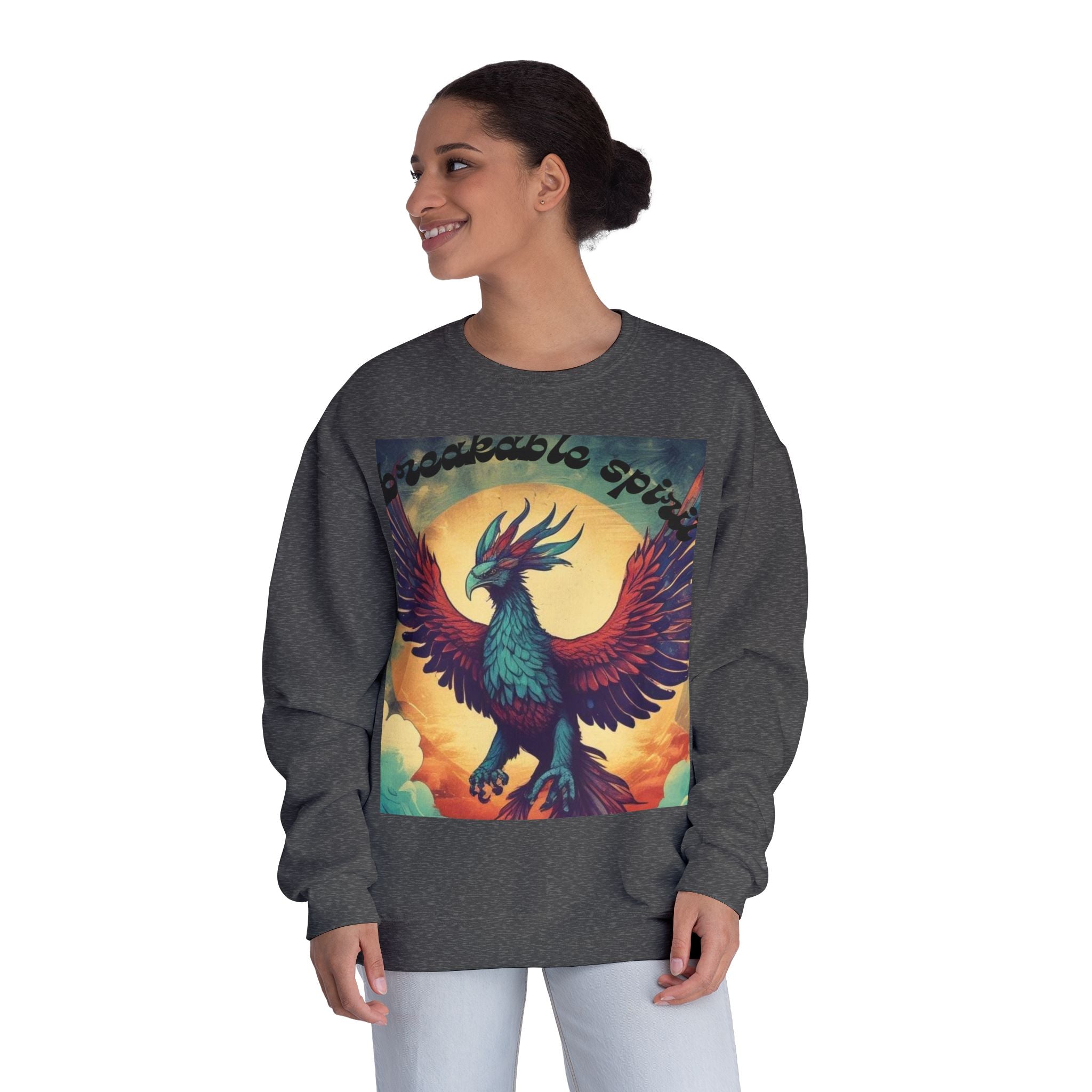 Unisex Phoenix Spirit Crewneck Sweatshirt - Bold Graphic Design
