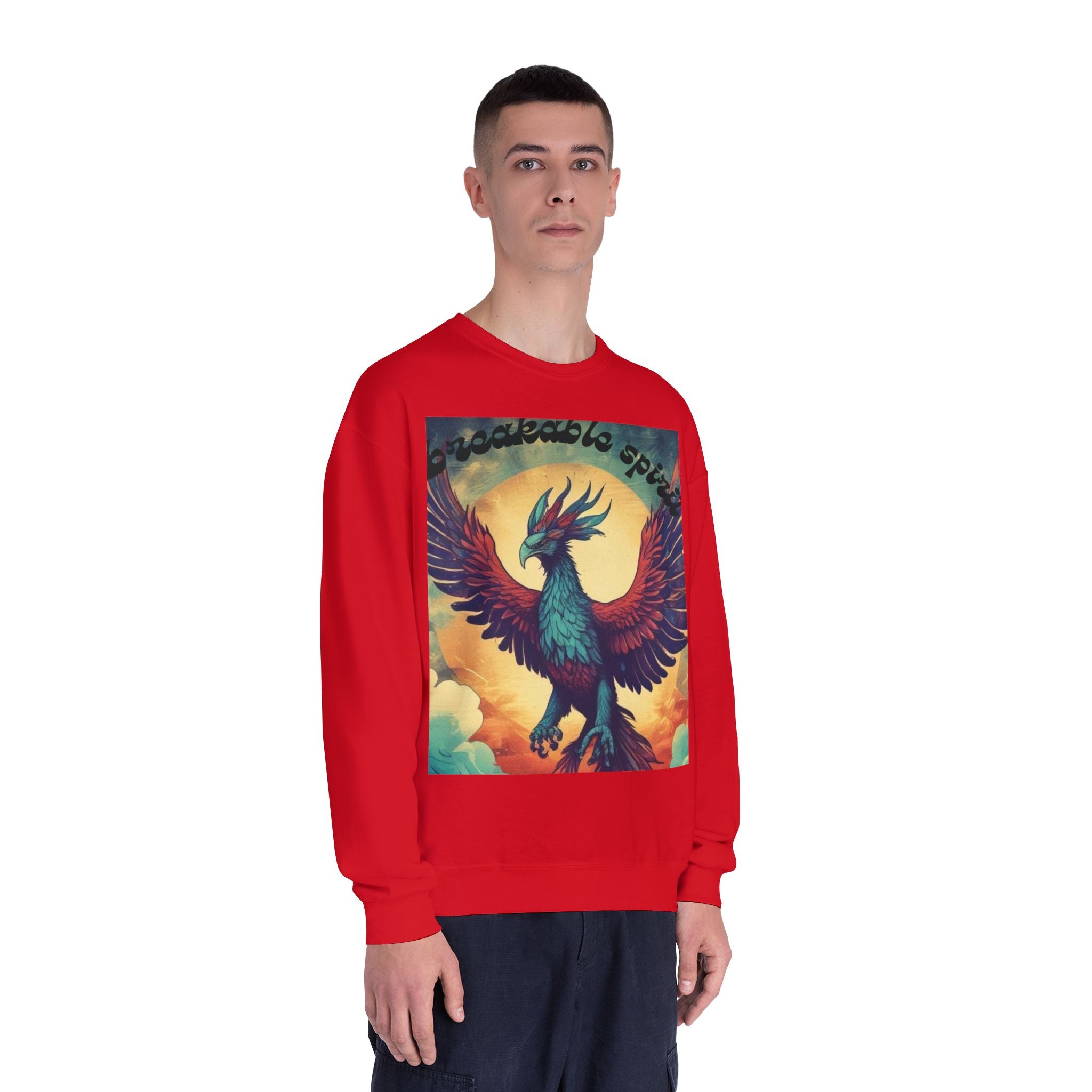 Unisex Phoenix Spirit Crewneck Sweatshirt - Bold Graphic Design