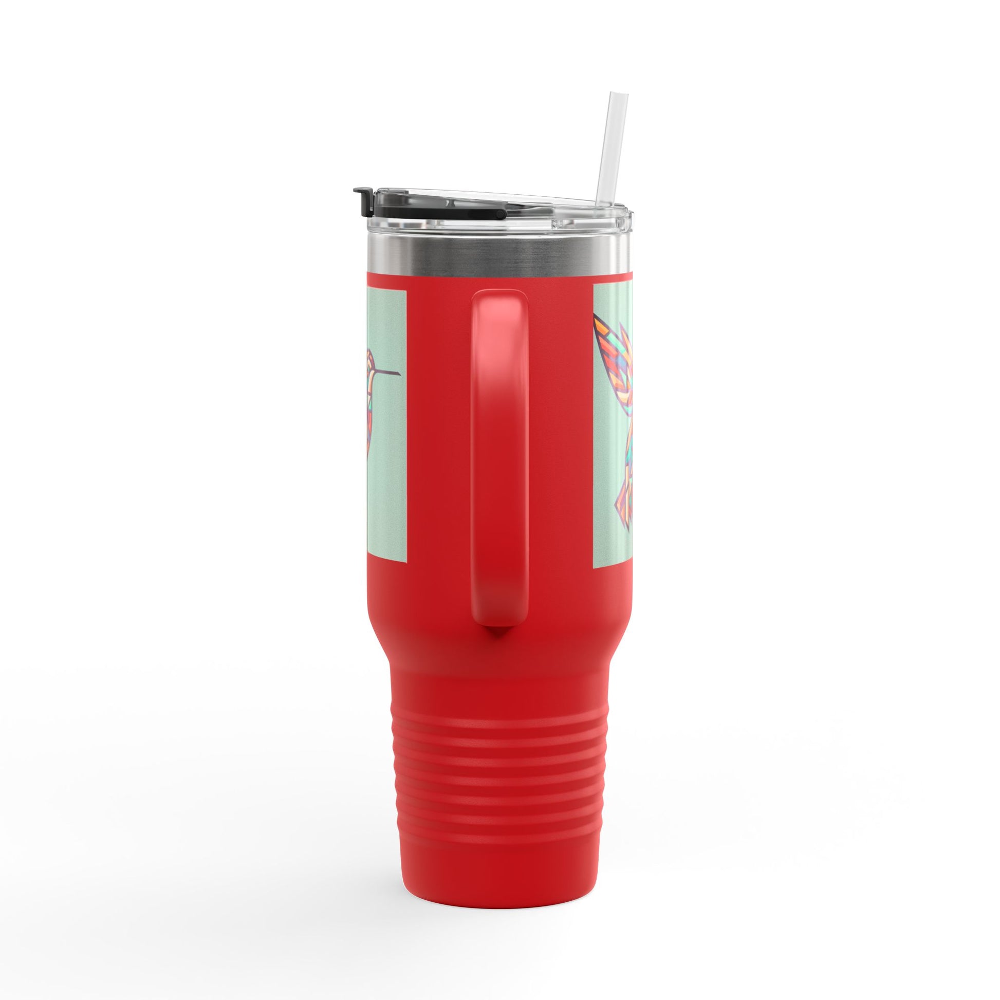 Colorful Hummingbird Insulated Travel Mug - 40oz Coffee Cup for Nature Lovers