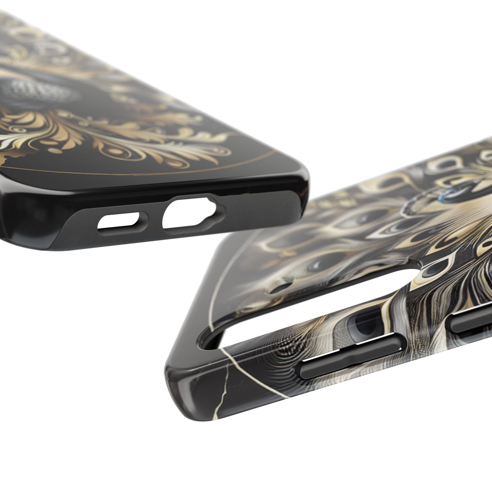 Elegant Peacock Tough Phone Case - Stylish and Durable Protection