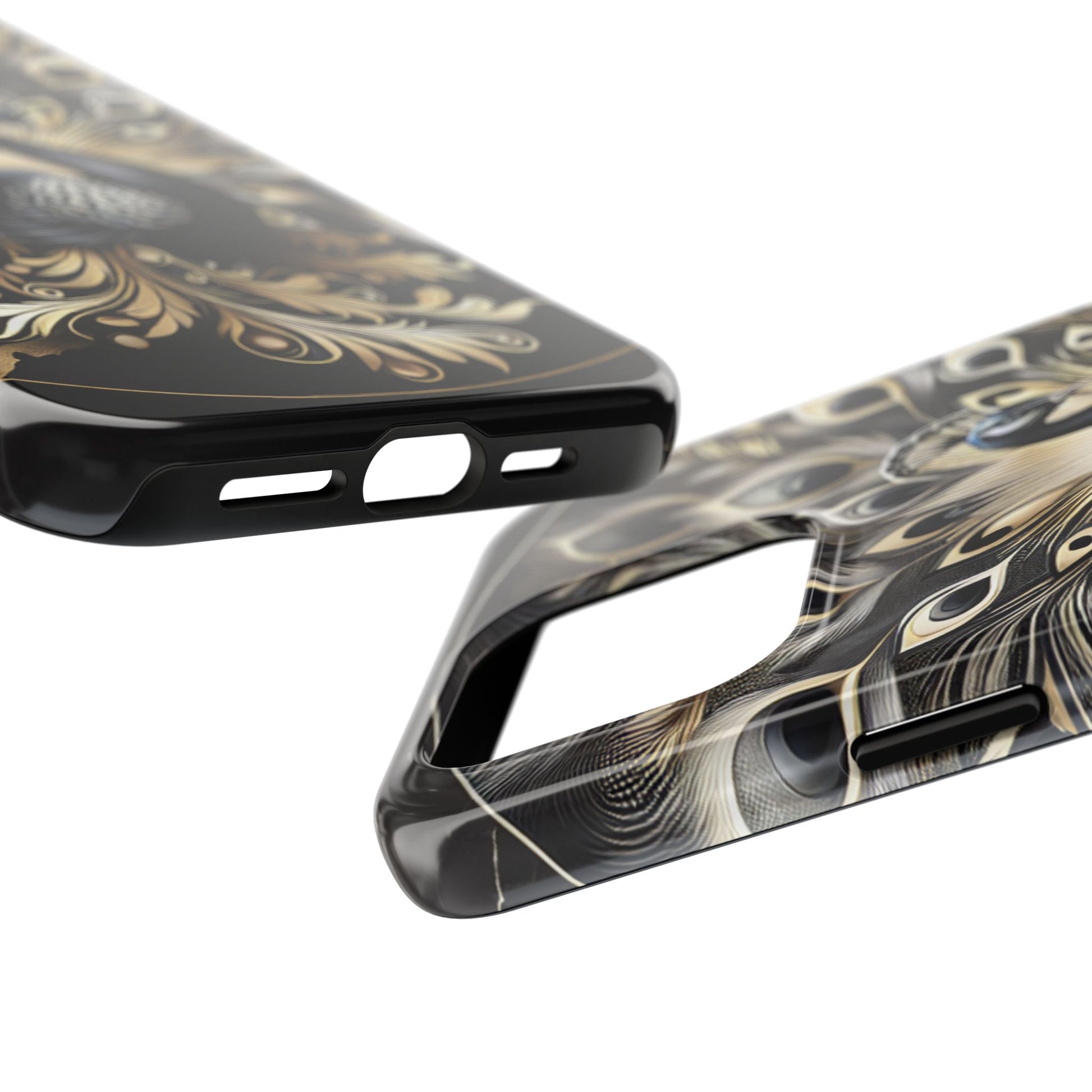 Elegant Peacock Tough Phone Case - Stylish and Durable Protection