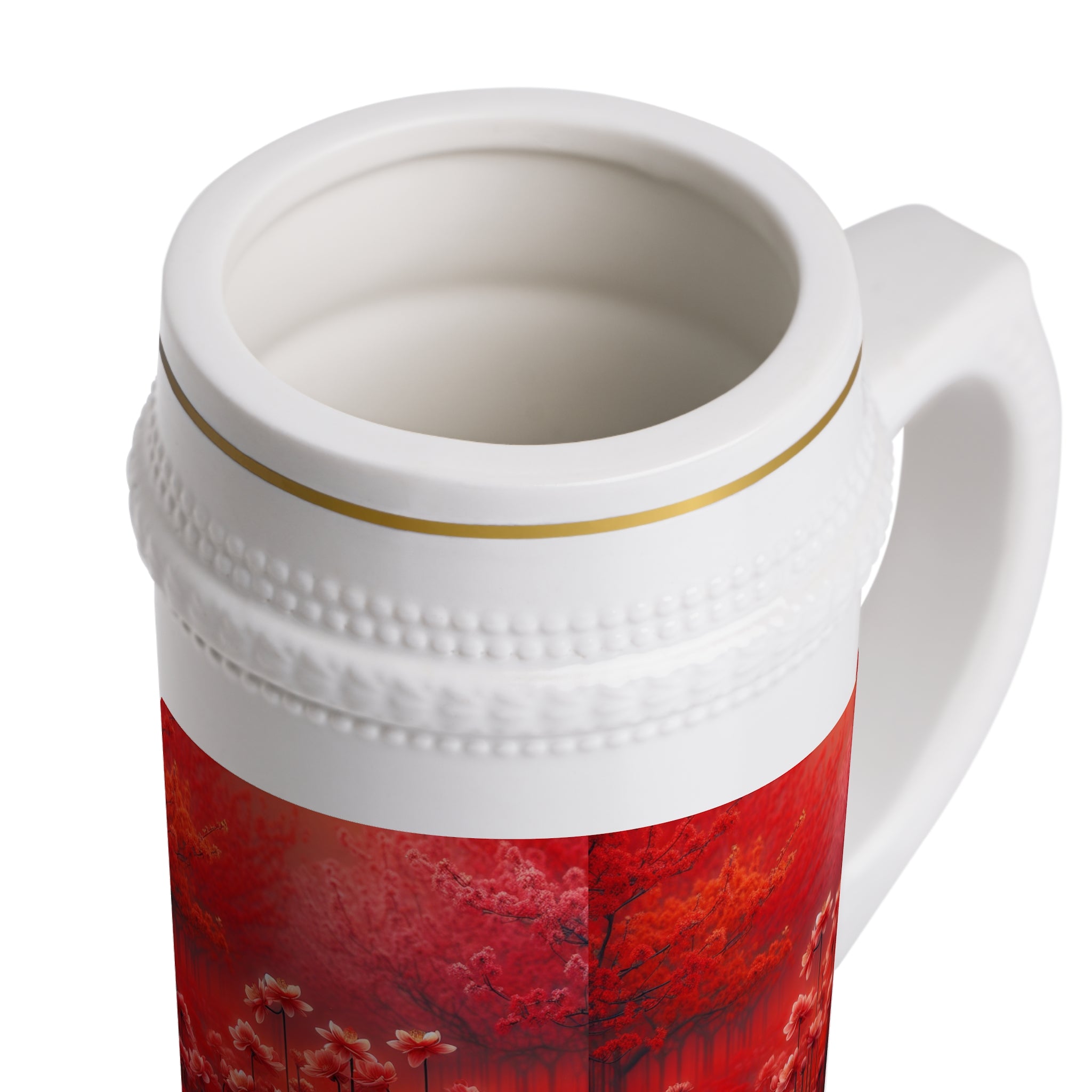 Elegant Floral Beer Stein Mug - Perfect for Celebrations and Gift Giving