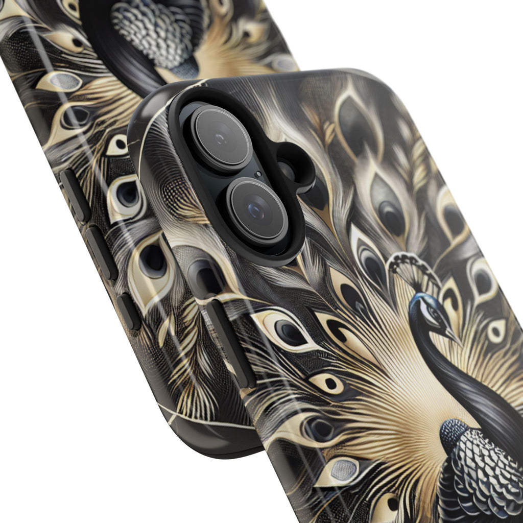 Elegant Peacock Tough Phone Case - Stylish and Durable Protection