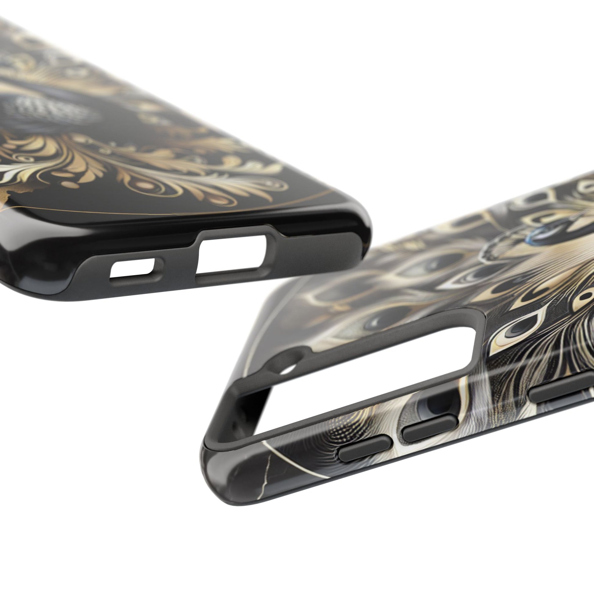 Elegant Peacock Tough Phone Case - Stylish and Durable Protection