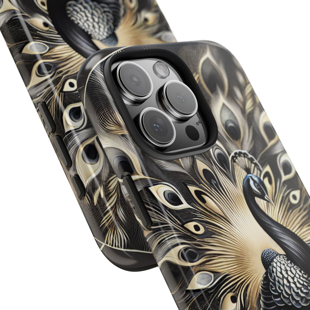 Elegant Peacock Tough Phone Case - Stylish and Durable Protection