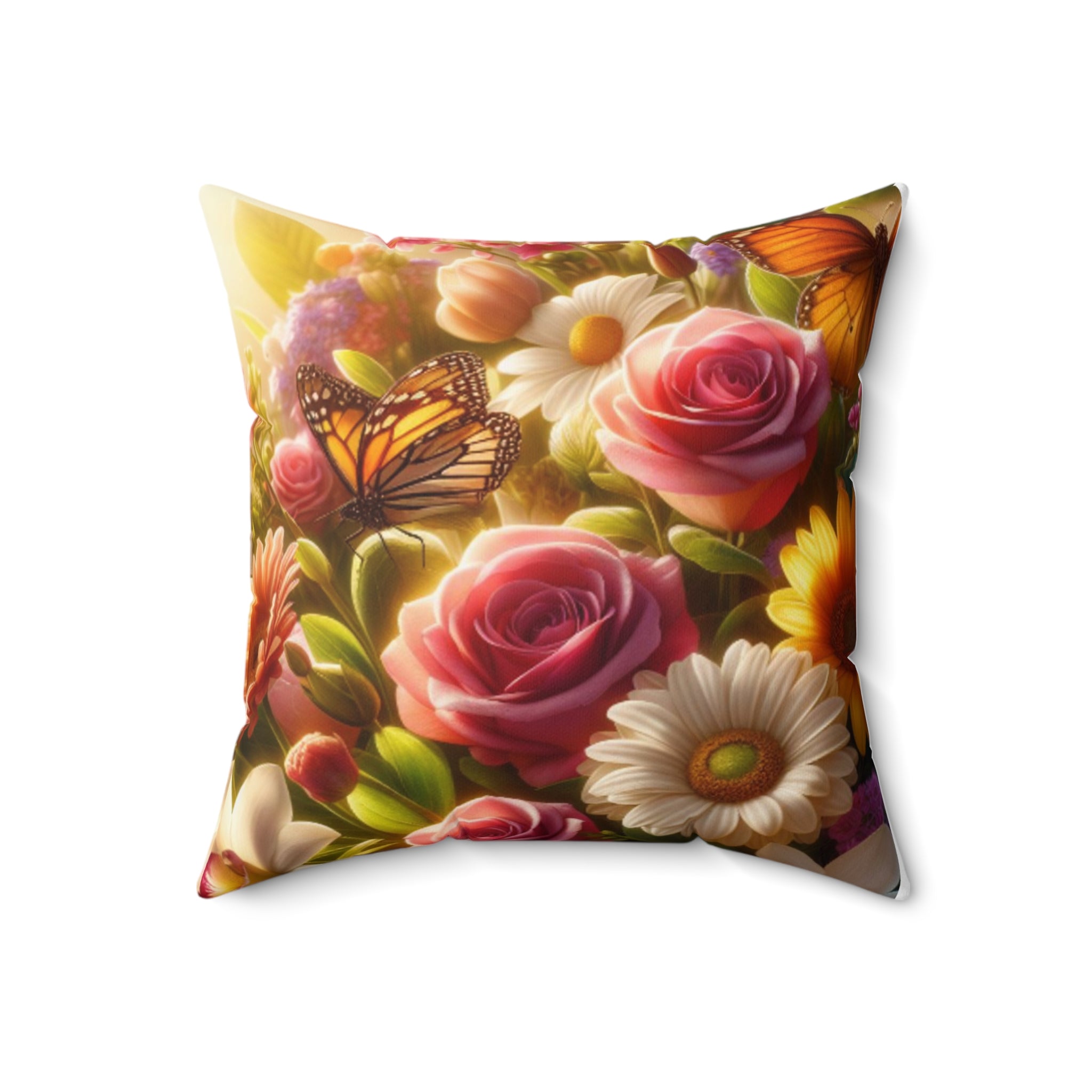 Vintage Floral Butterfly Pillow - Cozy Home Decor Accent