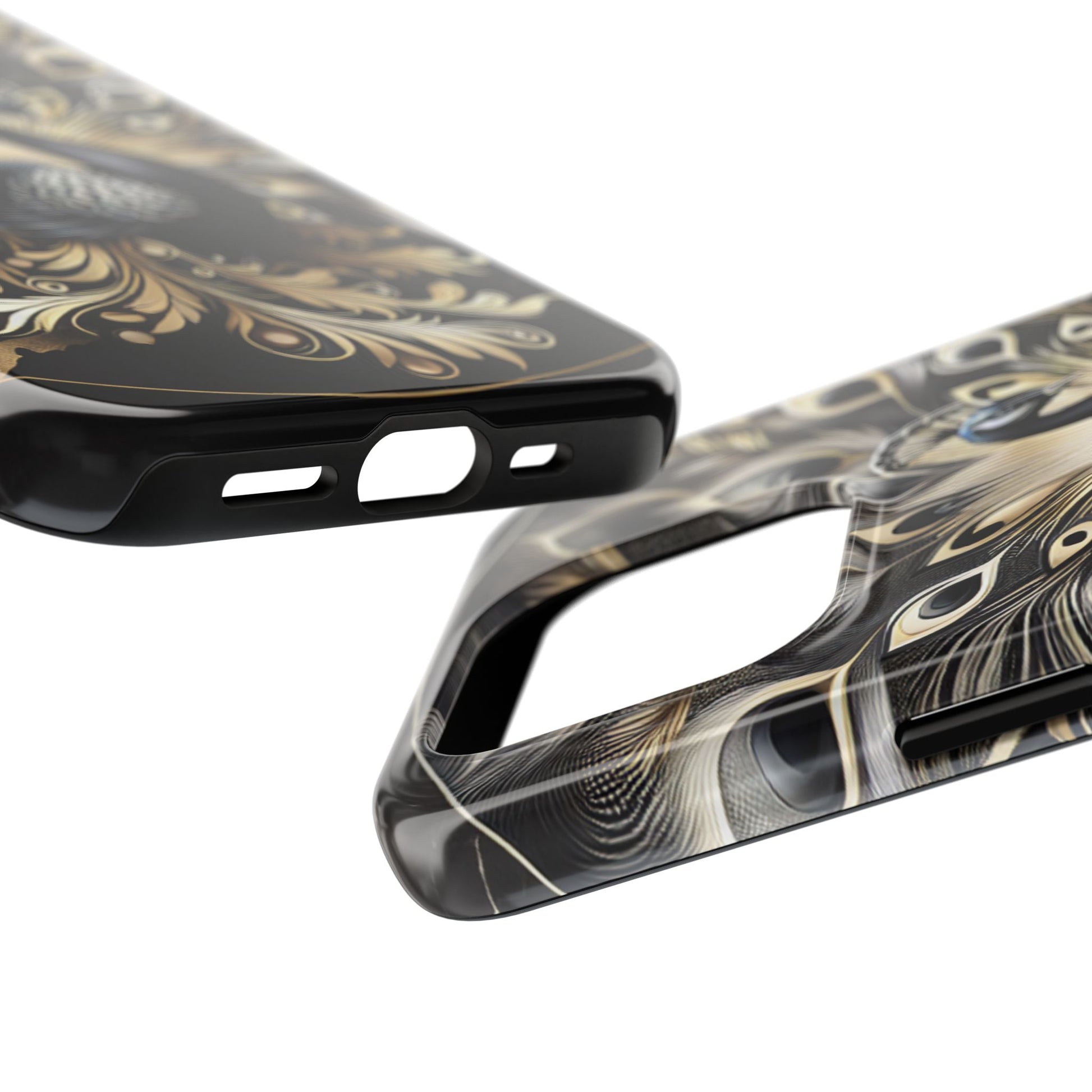 Elegant Peacock Tough Phone Case - Stylish and Durable Protection