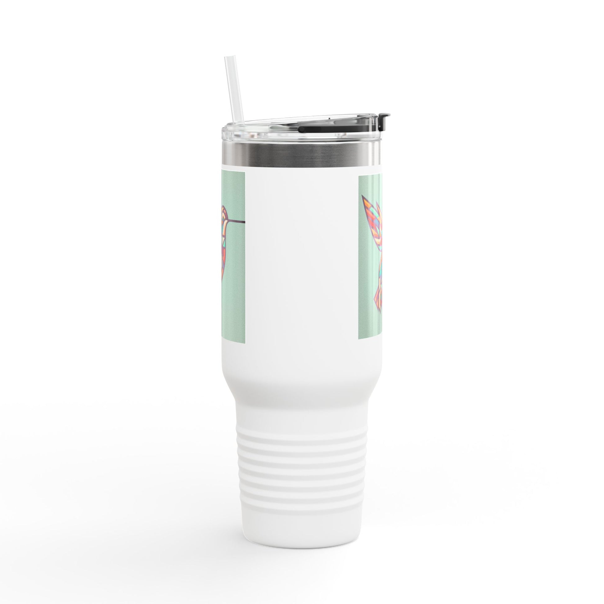 Colorful Hummingbird Insulated Travel Mug - 40oz Coffee Cup for Nature Lovers