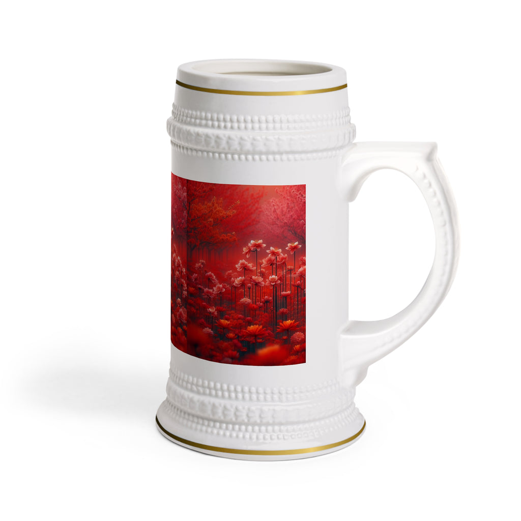 Elegant Floral Beer Stein Mug - Perfect for Celebrations and Gift Giving
