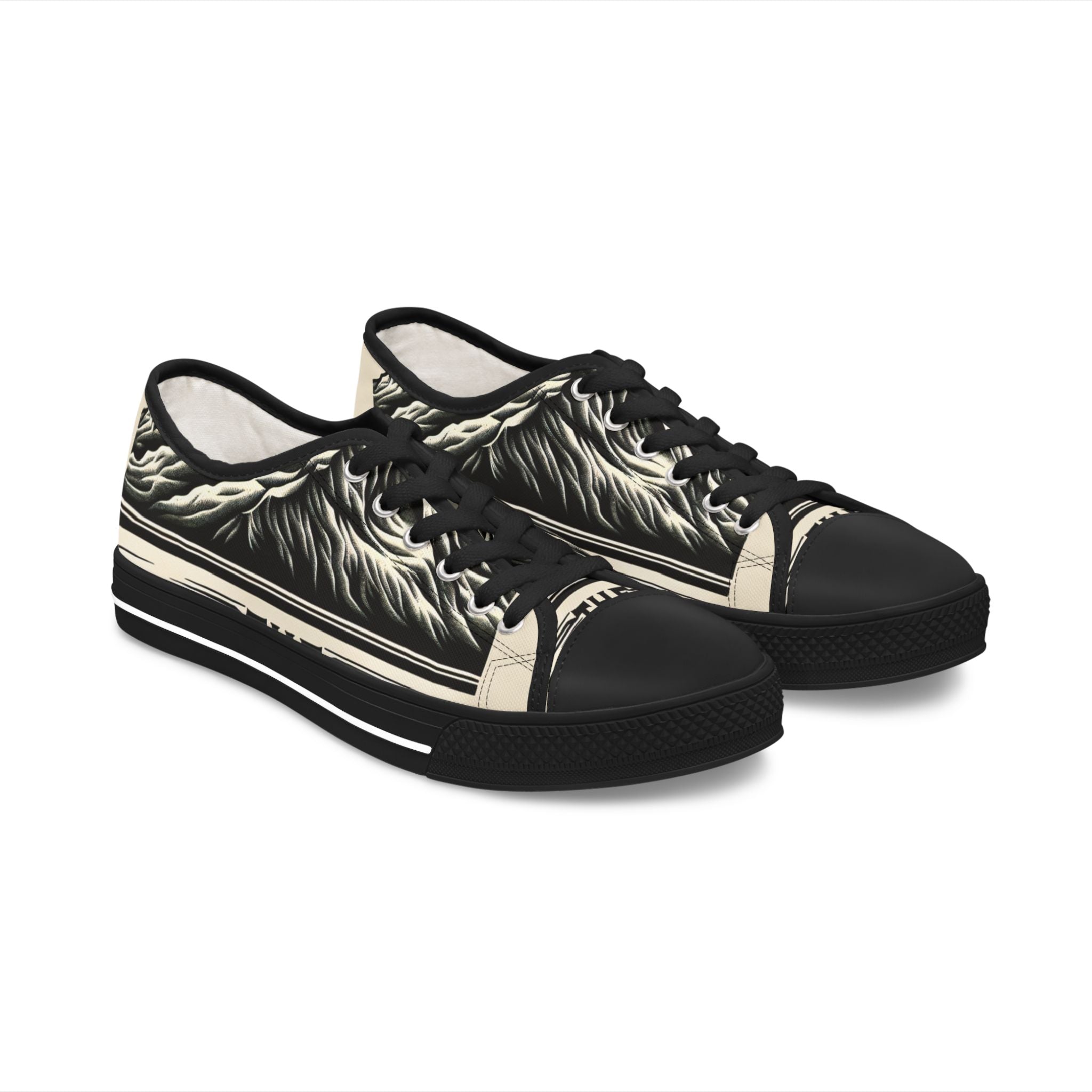 Artistic Low Top Sneakers for Women - Trendy & Comfortable Footwear