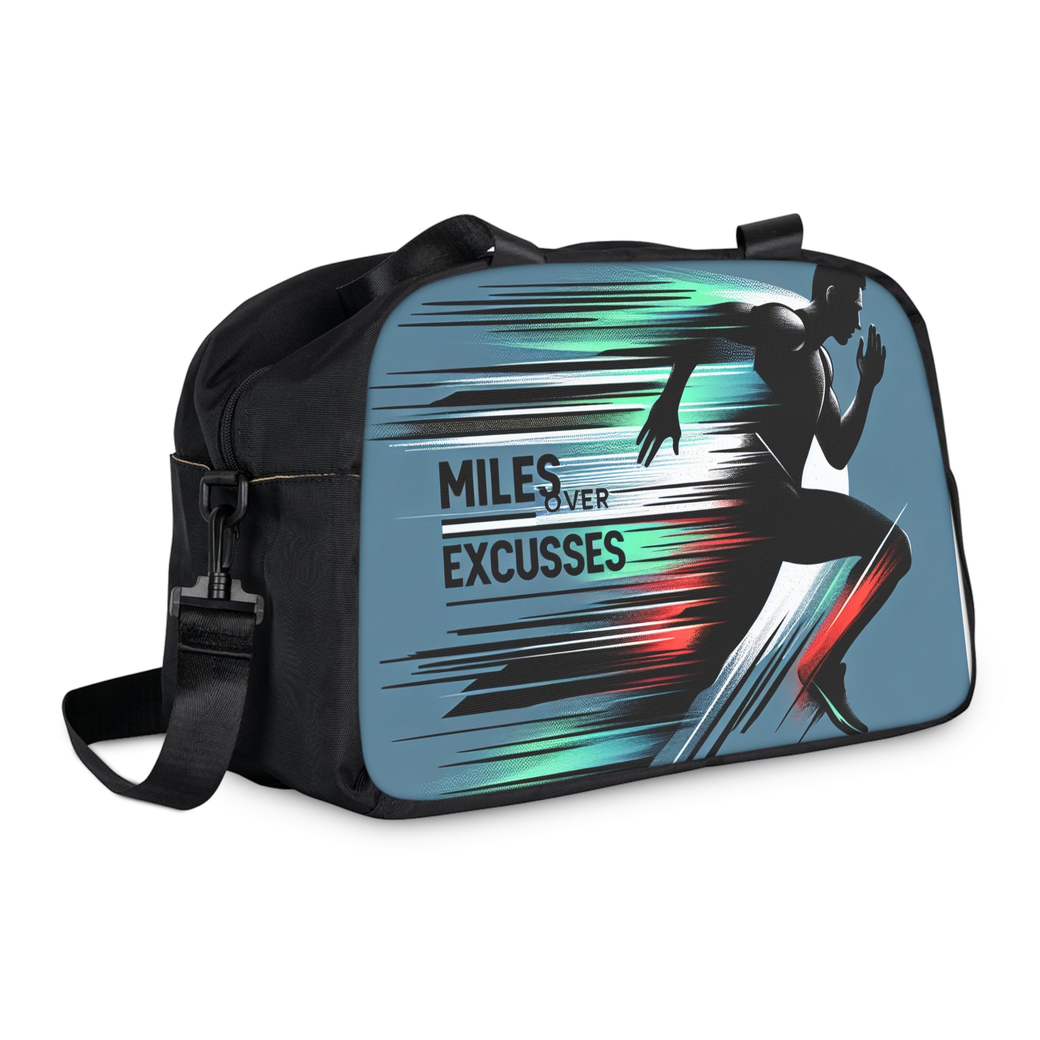 Fitness Handbag - "Miles Over Excuses" Sport Tote for Active Lifestyles