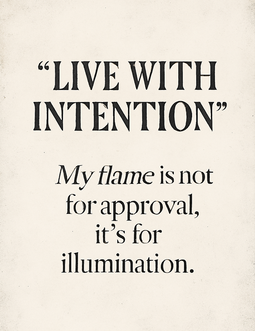 Live with Intention-Wall art