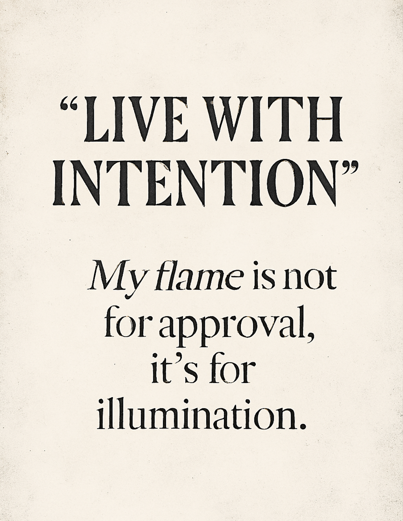 Live with Intention-Wall art