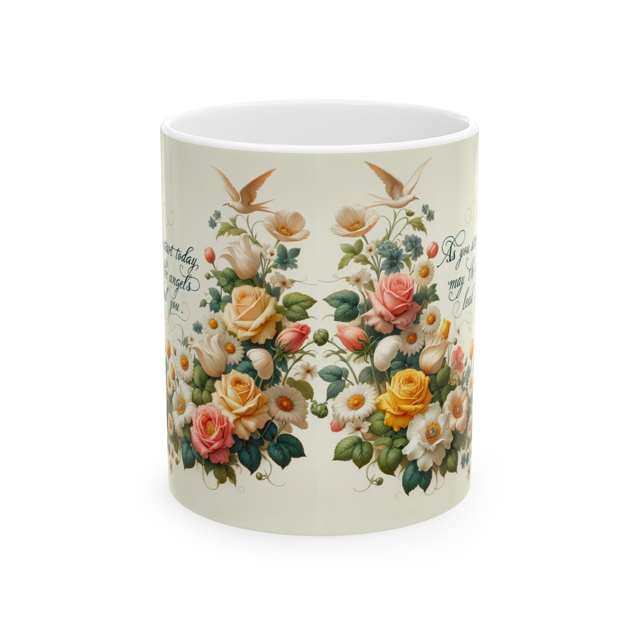 Vintage Floral Ceramic Mug - Perfect Gift for Tea and Coffee Lovers