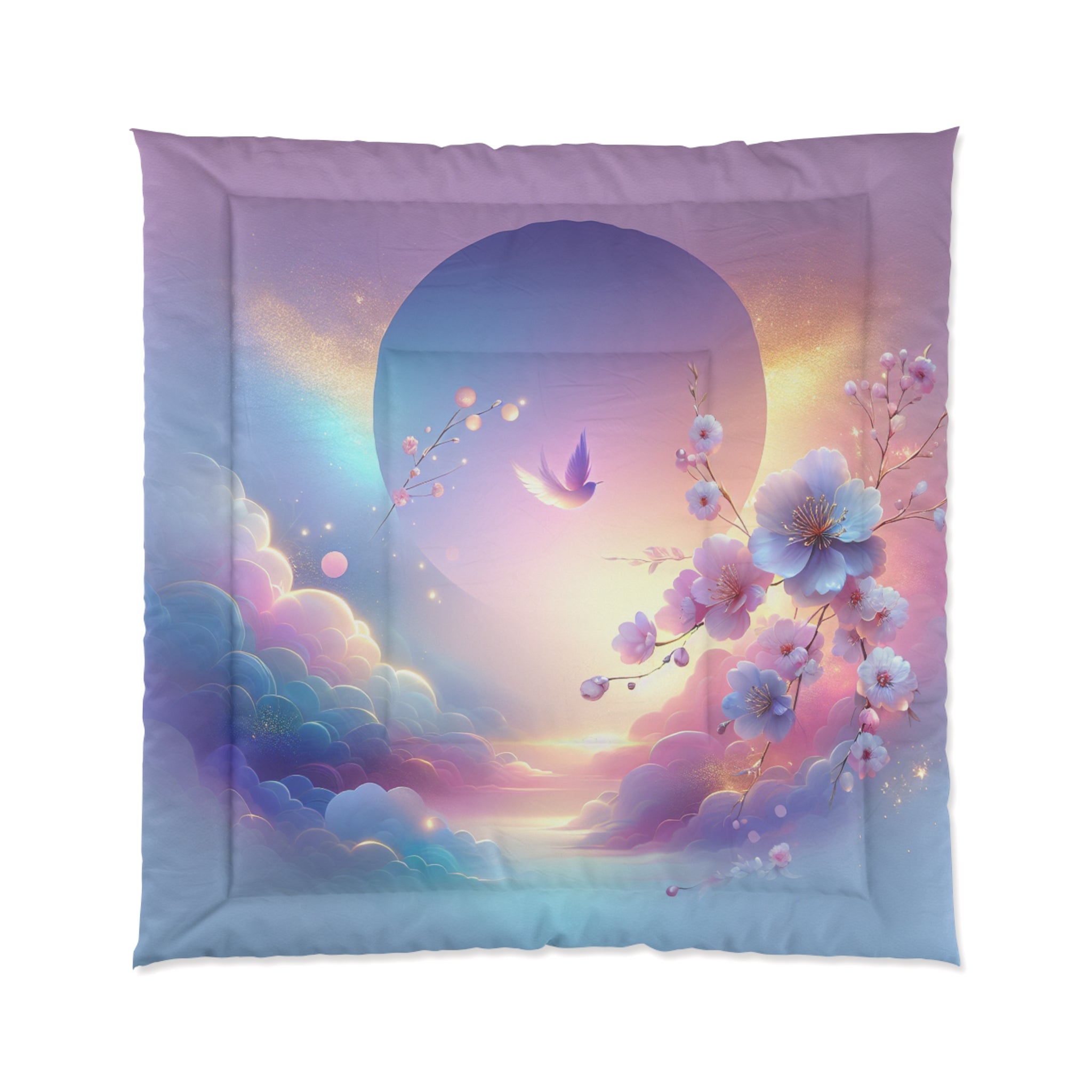 Dreamy Floral Sky Comforter - Cozy Bedding for Modern Homes