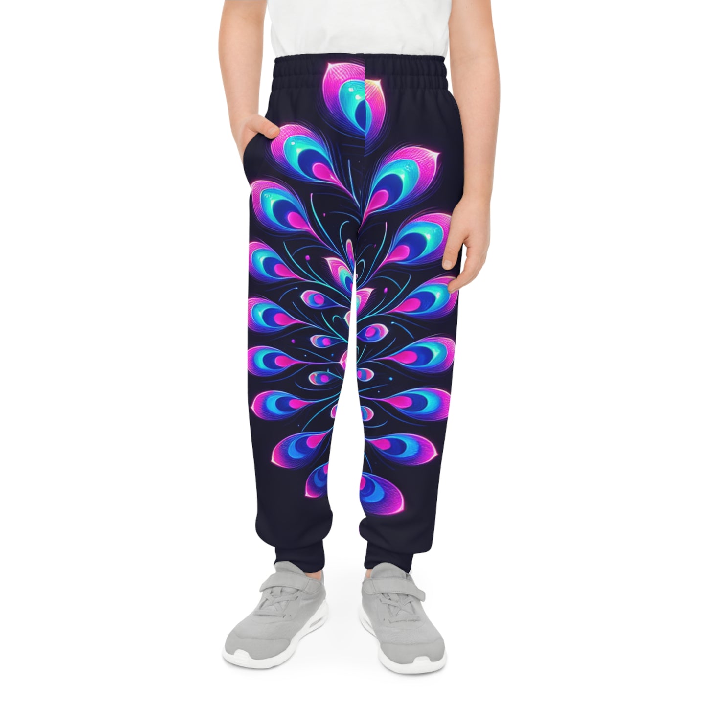 Vibrant Peacock Youth Joggers - Colorful, Comfortable, Perfect for Every Occasion