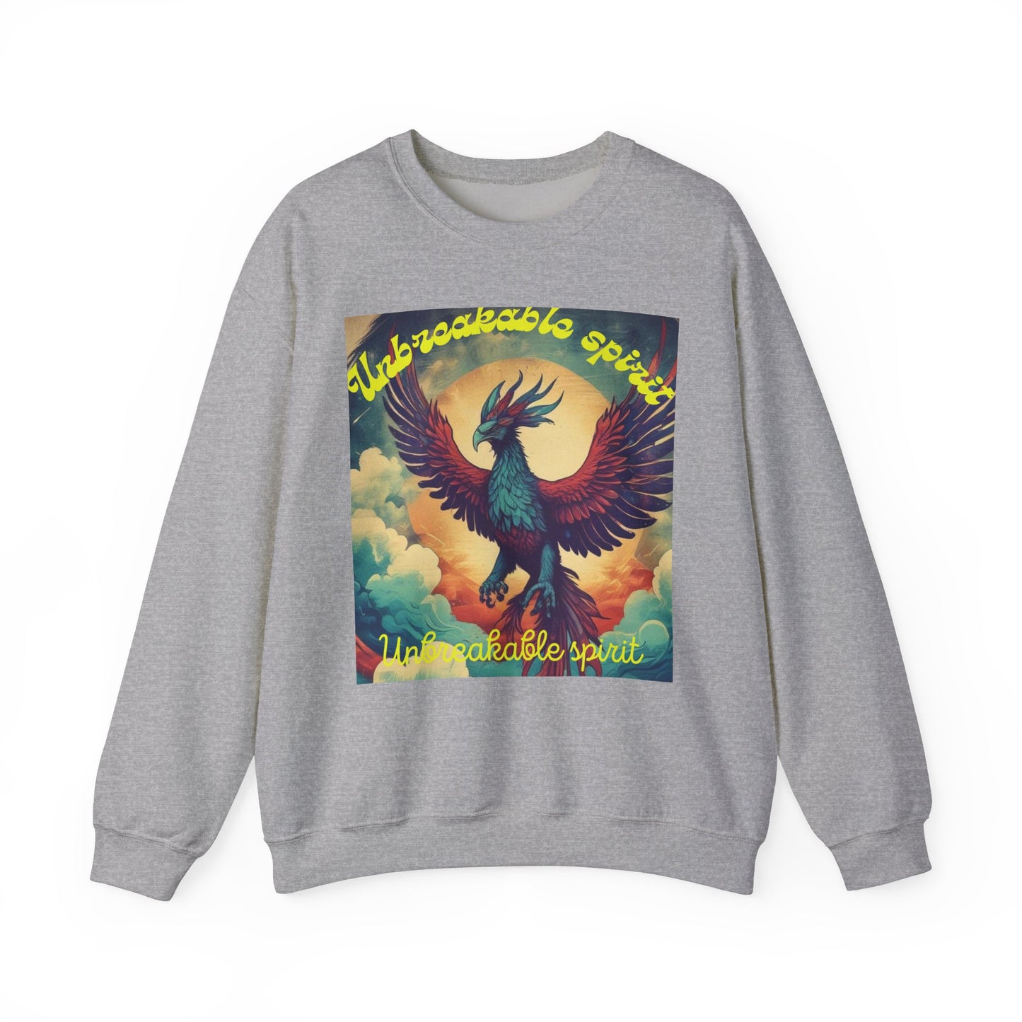 Unisex Heavy Blend Crewneck Sweatshirt - 'Unbreakable Spirit' Eagle Design