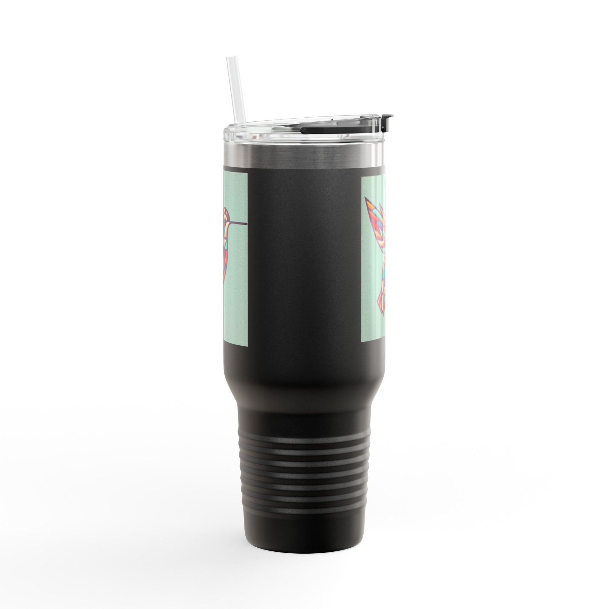 Colorful Hummingbird Insulated Travel Mug - 40oz Coffee Cup for Nature Lovers