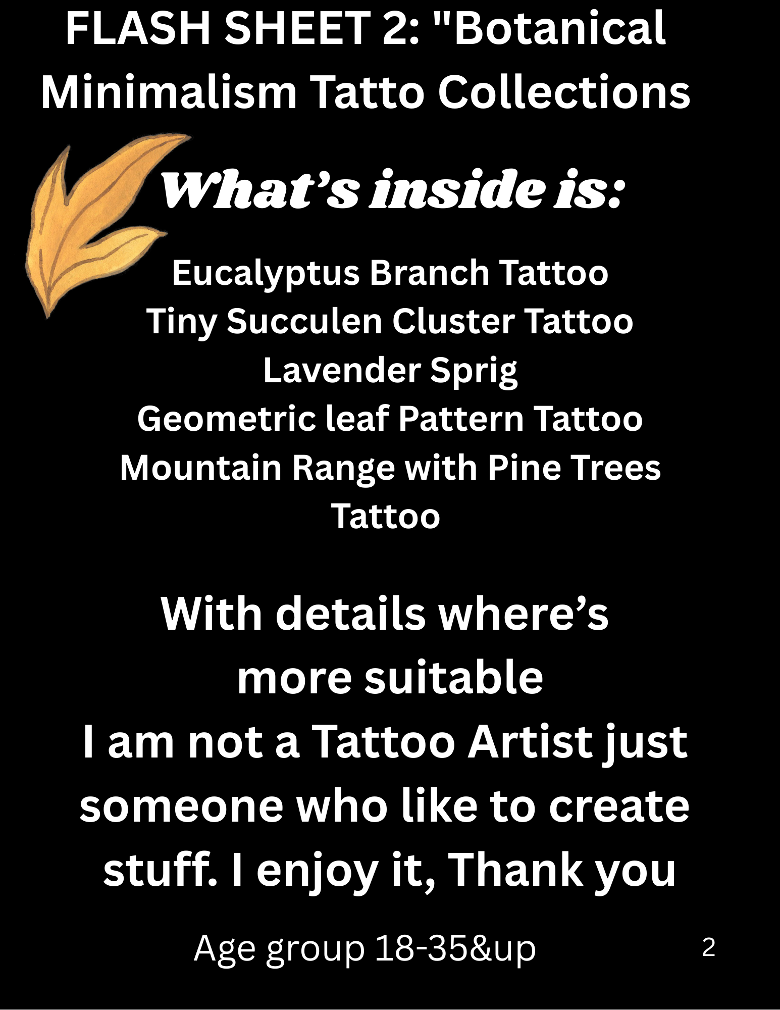 Botanical Minimalism Tattoo Designs