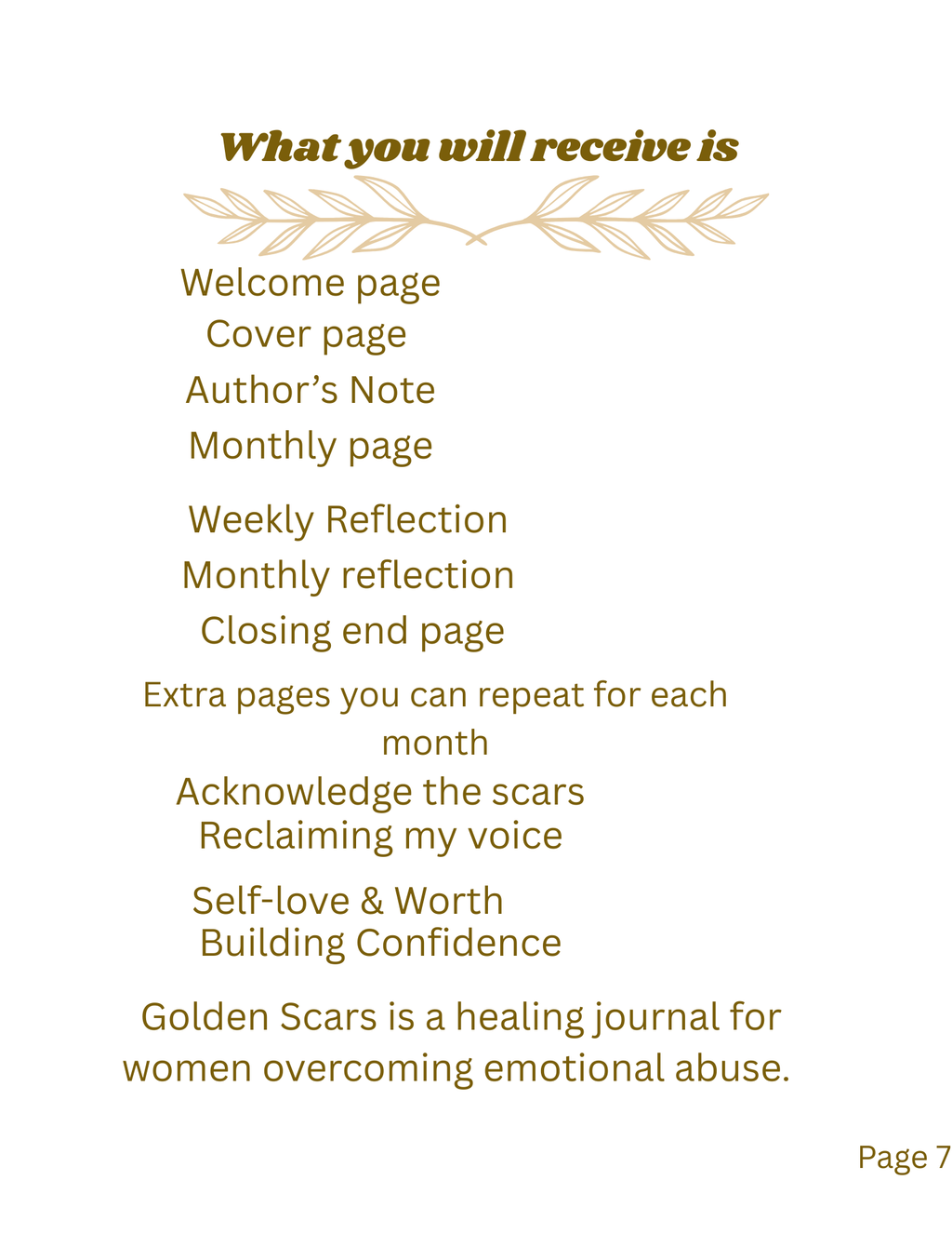 Golden Scars Journal-A Healing Journal