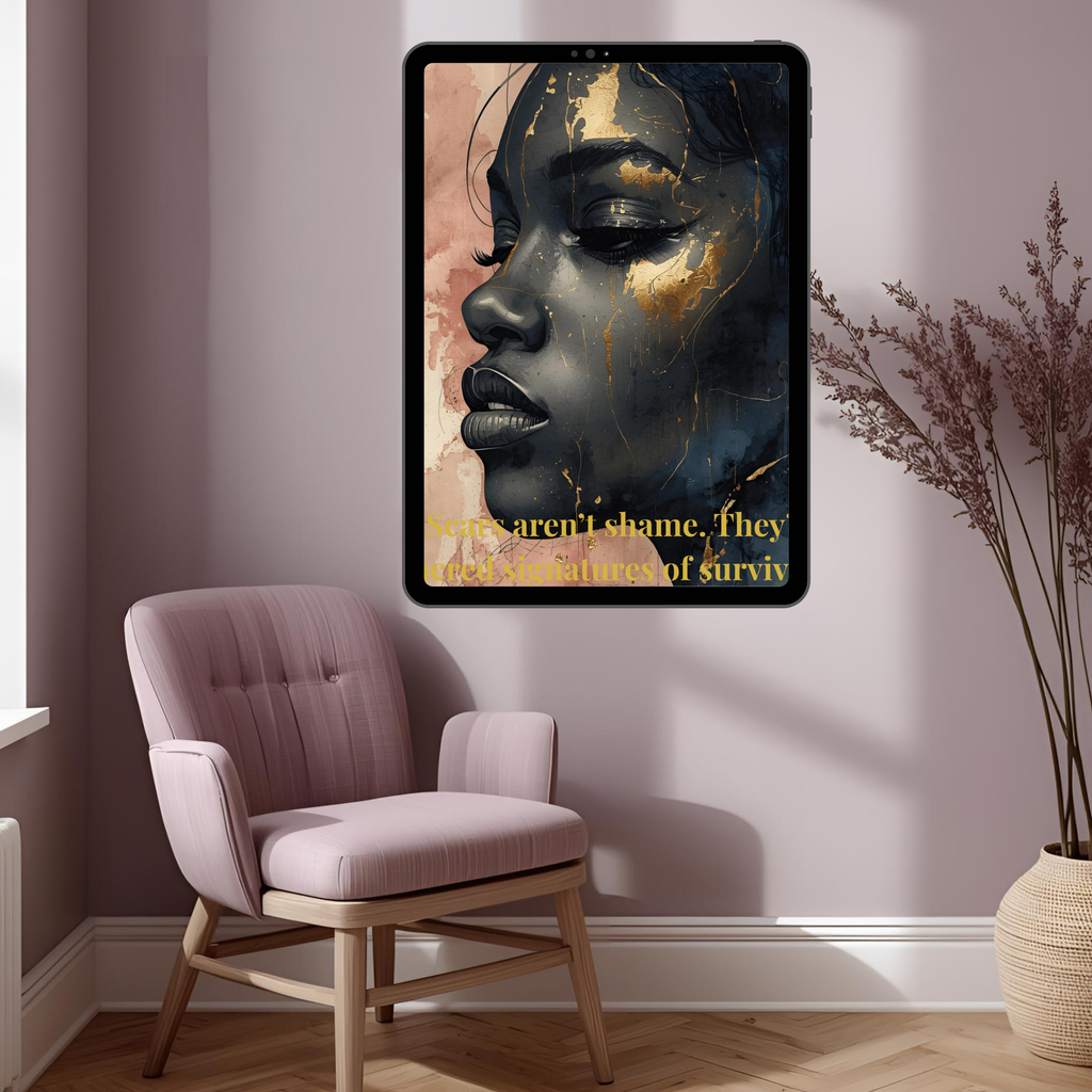 Golden Scars Wall art-5
