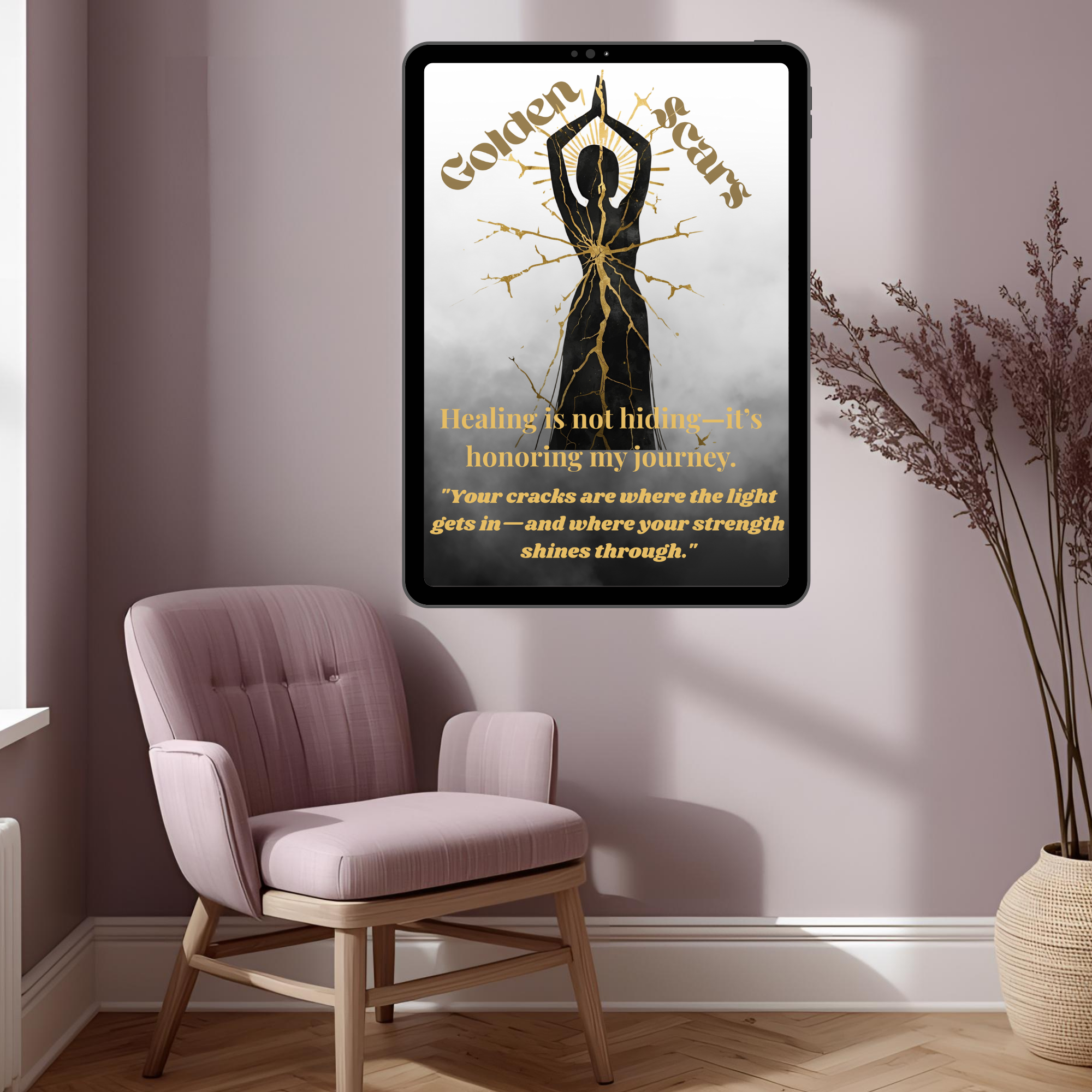 Golden Scars-Wall art