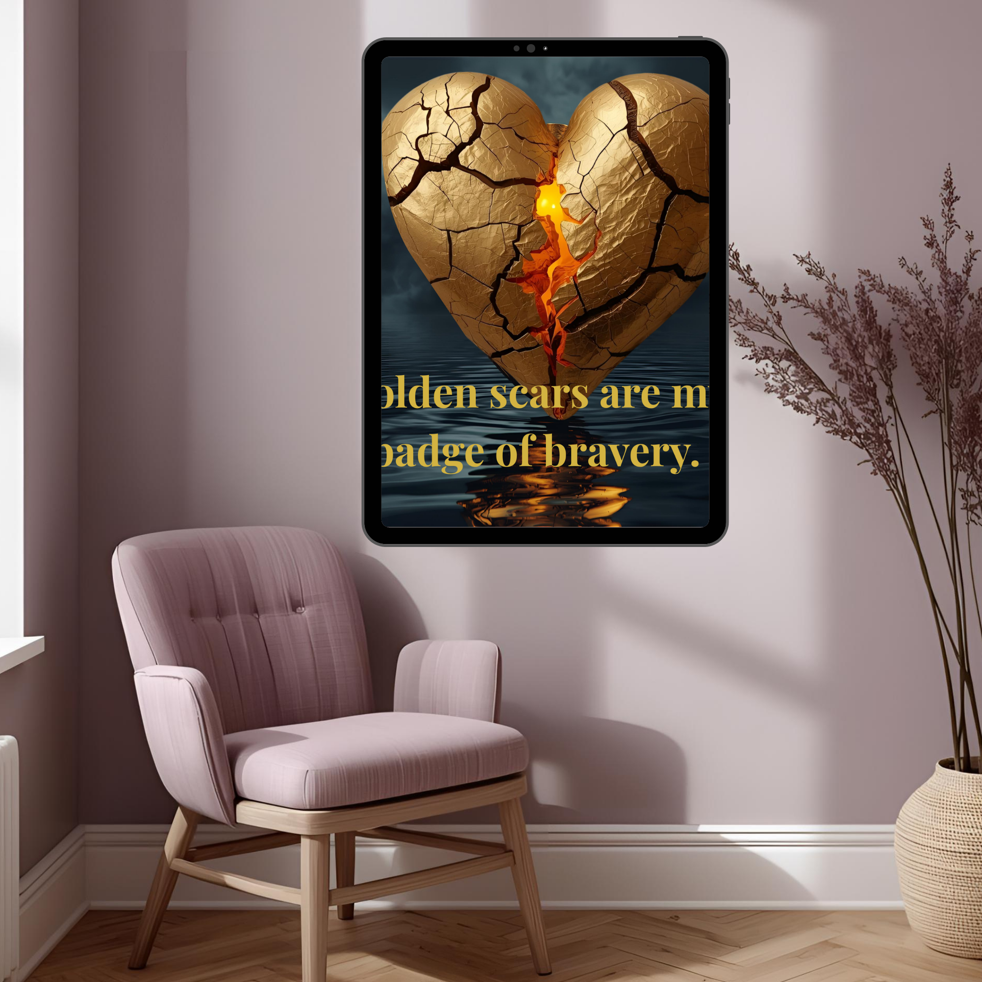 Golden Scars Wall art-4