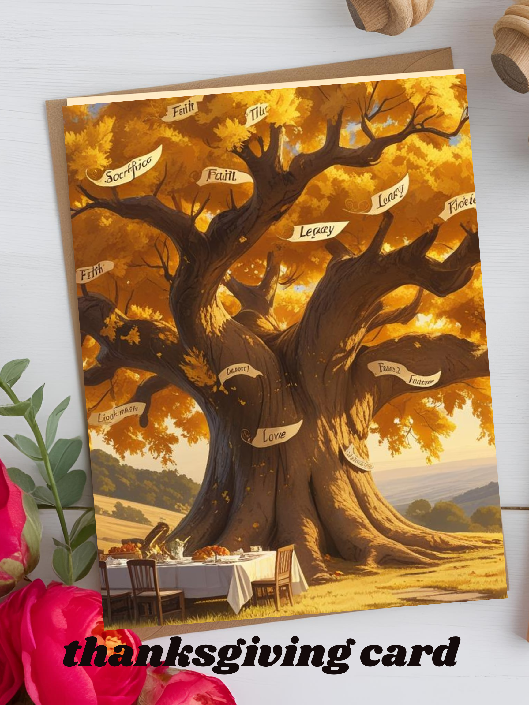 A set of 9cards Roots & Remembrance-Thanksgiving cards