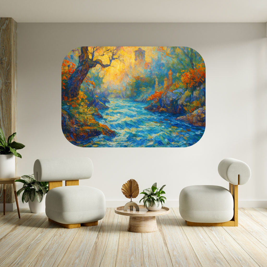 The Rver's secret garden-wall art
