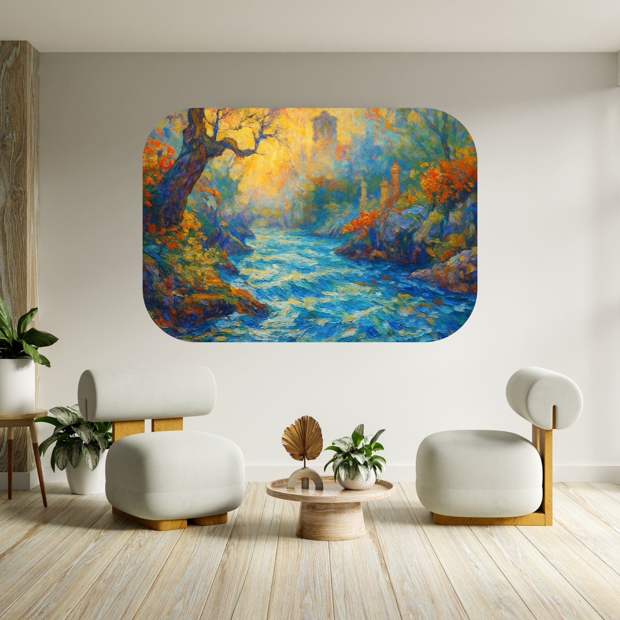 The Rver's secret garden-wall art