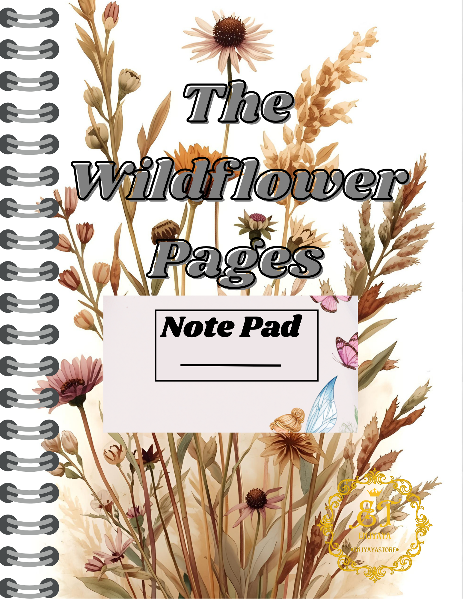 The wildflower pages 8.5x11in NotePad 140pages