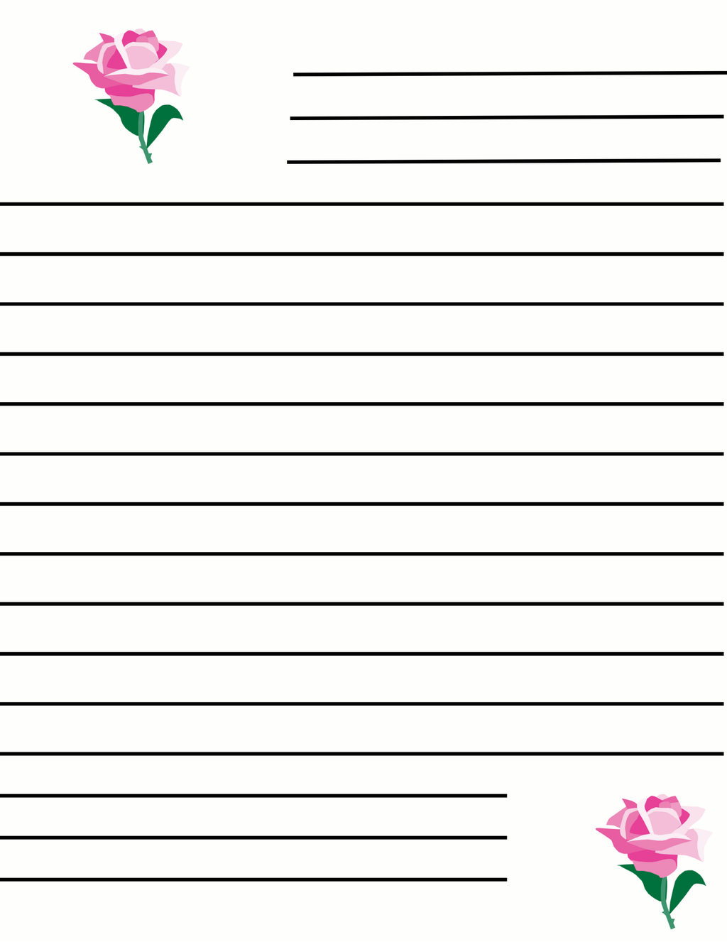 The Wildflowers-Note Pad,140pages 8.5x11in Printable
