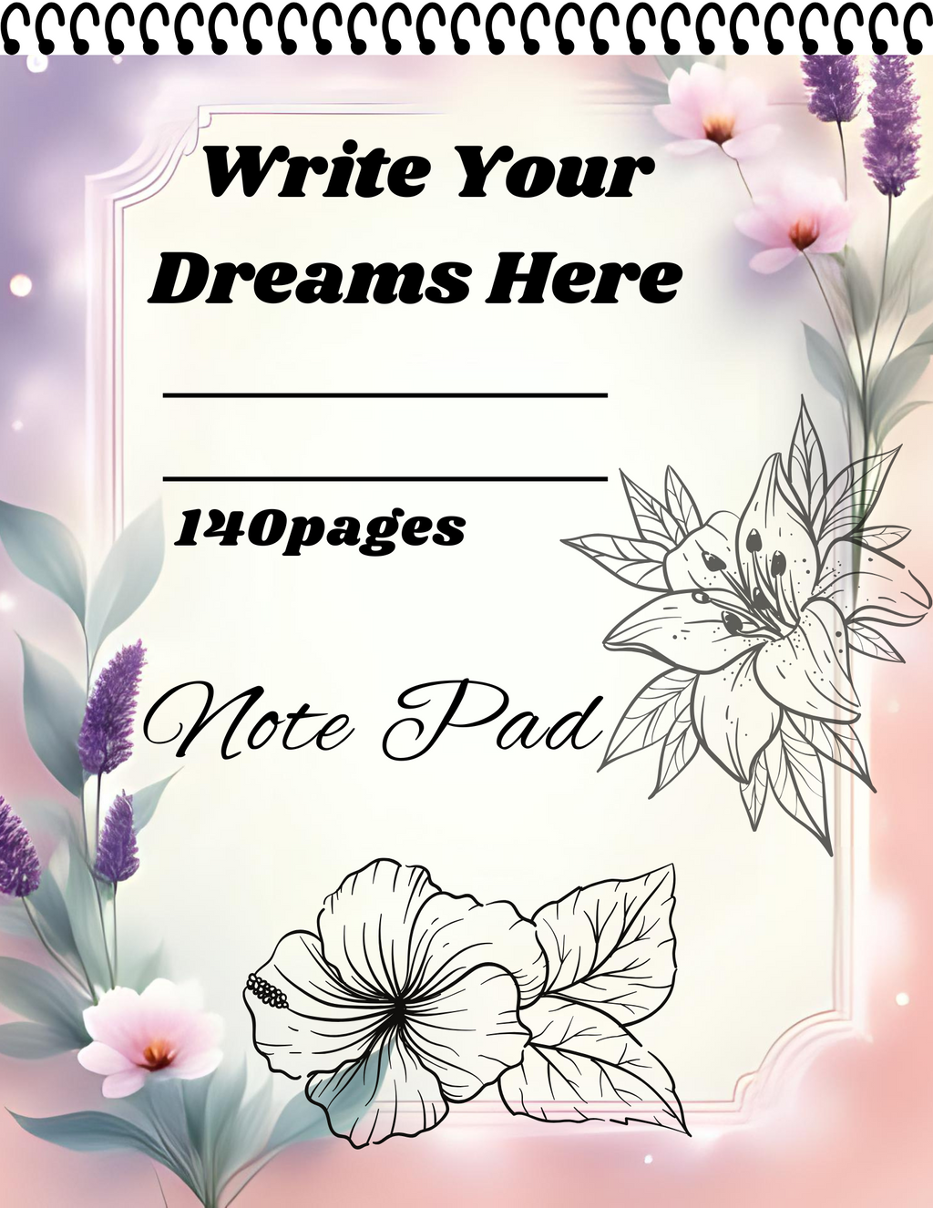Floral 140-Page Note Pad – Perfect for Journaling & Planning