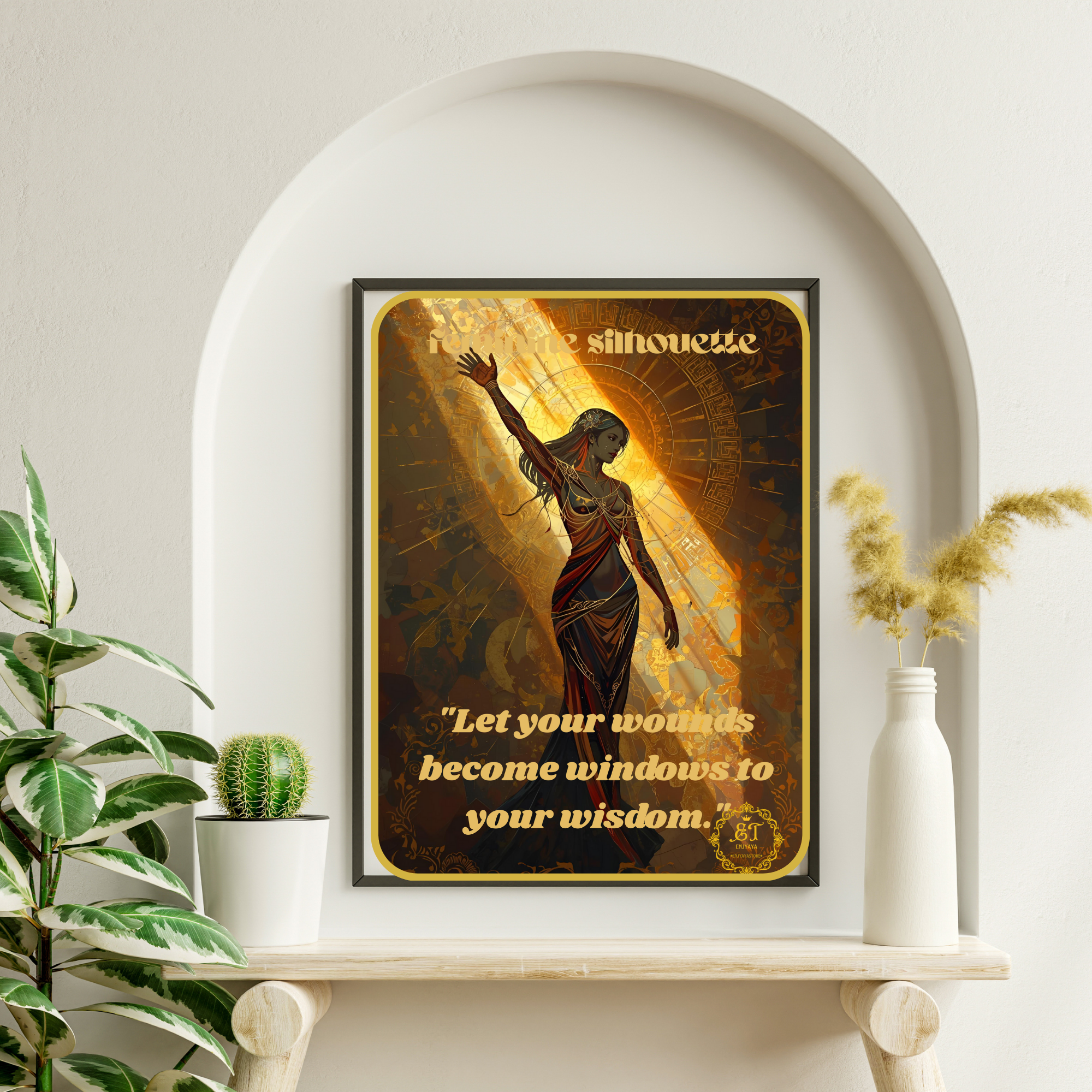 feminine silhouette Poster Wall art