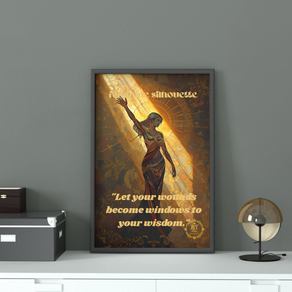 feminine silhouette Poster Wall art