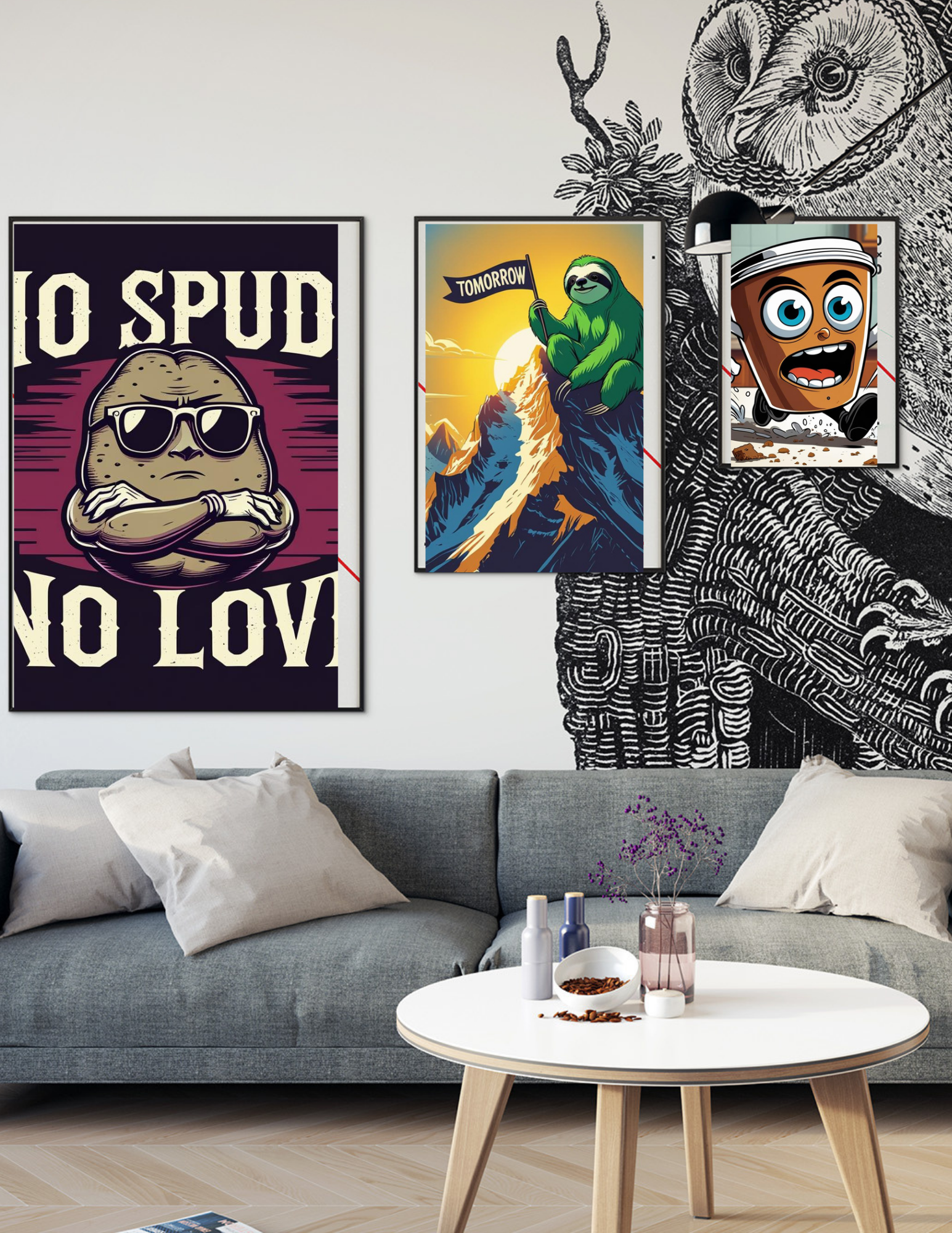 10x Enjyaya's daily dose funny wallart +3 or more free funny wall art 8.5x5x11in